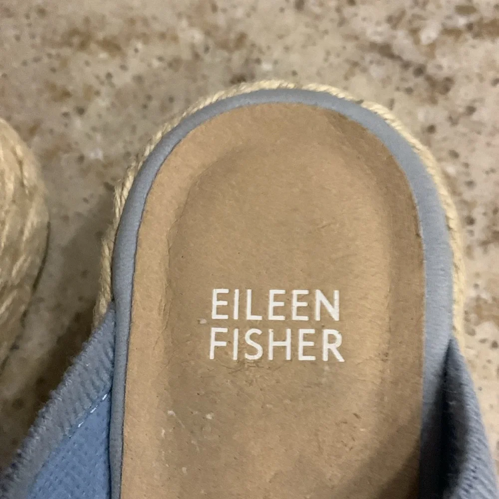 NWOT Eileen Fisher Tali Recycled Stretch Knit Espadrille Wedge Sandals Size 8.5